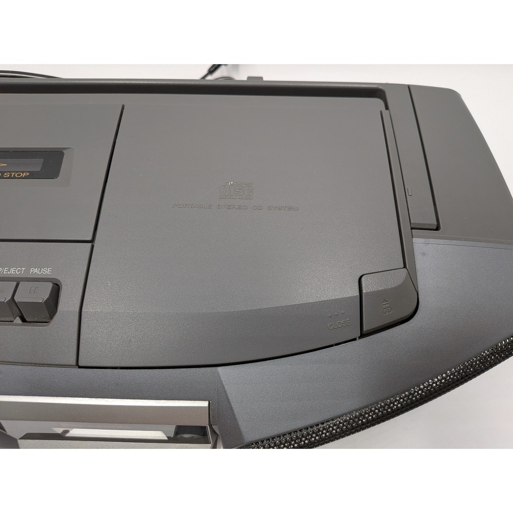 Panasonic RX-DS5 Portable Stereo CD Cassette Radio Boombox Grey XBS Vintage - Picture 4 of 8
